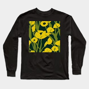 Beautiful Stylized Yellow Flowers, for all those who love nature #194 Long Sleeve T-Shirt